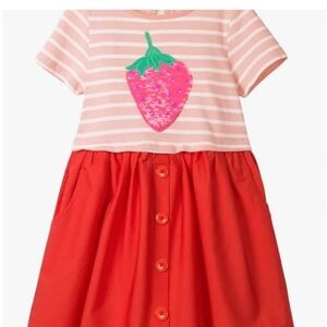 Mini Boden Strawberry Flip Sequin Dress